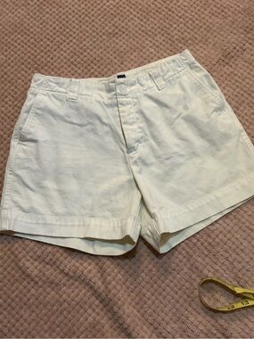 GAP Women's White Cotton Bermuda Shorts